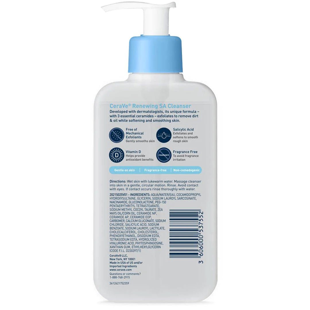 Cerave Renewing Sa Cleanser For Normal Skin 237Ml - AllurebeautypkCerave Renewing Sa Cleanser For Normal Skin 237Ml