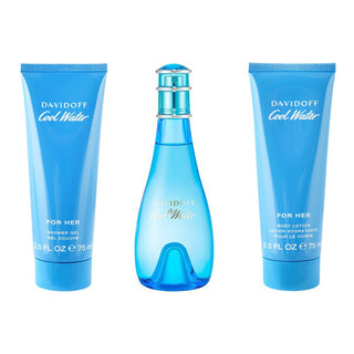 Davidoff Cool Water Women Set EDT 100Ml+Body Lotion 75ML+Shower Gel 75Ml