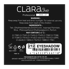 Claraline Professional High Definition Compact Eyeshadow- 212 - AllurebeautypkClaraline Professional High Definition Compact Eyeshadow- 212