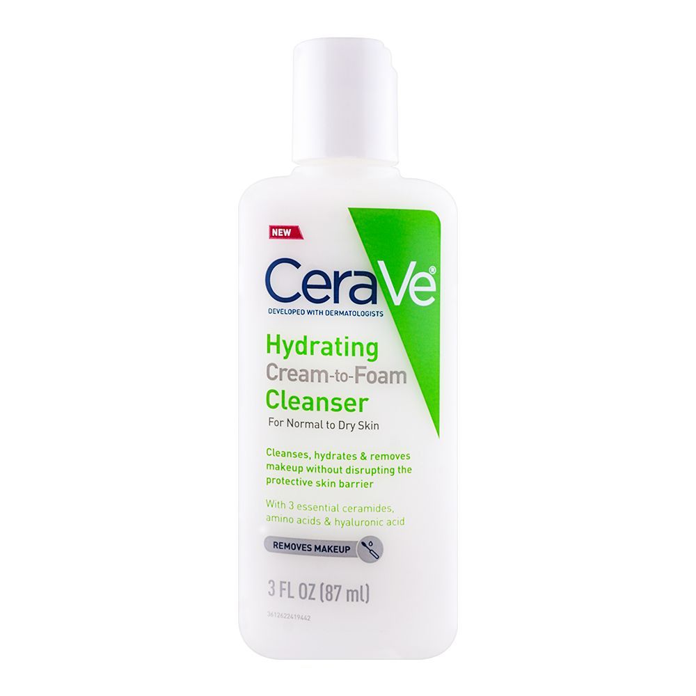 Cerave Hydrating Cream to Foam cleanser 87Ml – Allurebeautypk