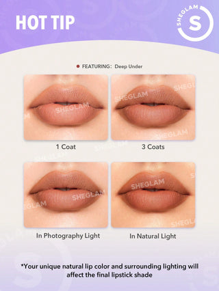 She Glam Starlight Velvet Lipstick Cupids Bow