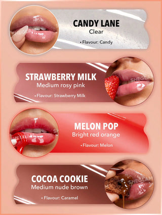 She Glam Crystal Glaze Moisturizing Lip Gloss Melon Pop 10ml