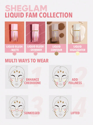 She Glam Color Bloom Liquid Blush Pink Slip