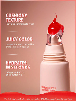 She Glam Crystal Glaze Moisturizing Lip Gloss Melon Pop 10ml