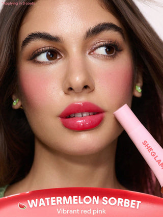 She Glam Crystal Glaze Moisturizing Lip Care Watermelon sorbet
