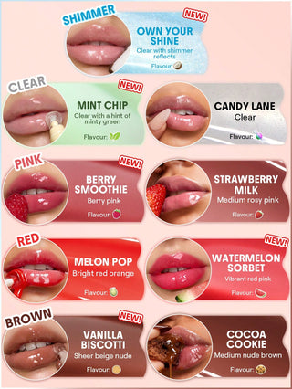 She Glam Crystal Glaze Moisturizing Lip Gloss Berry Smoothie