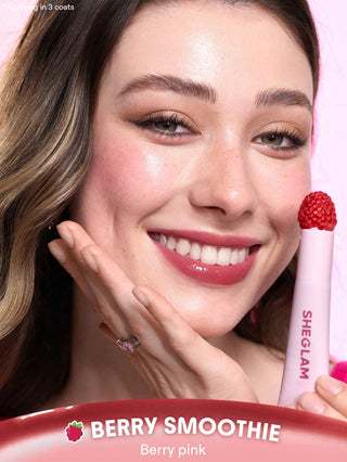 She Glam Crystal Glaze Moisturizing Lip Gloss Berry Smoothie