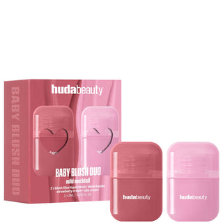 Huda Beauty Intense Mocktail Baby Blush Duo - Strawberry Cream 2Ml+Ube Cream 2Ml