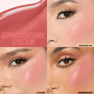 Huda Beauty Intense Mocktail Baby Blush Duo - Strawberry Cream 2Ml+Ube Cream 2Ml