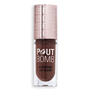 Makeup Revolution Pout Bomb Plumping Gloss - Espresso Cool Nude 4.6Ml