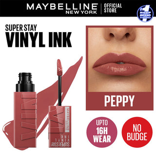 Maybelline Superstay Vinyl Ink Liquid Lipstick 115 Peppy 4.2Ml - AllurebeautypkMaybelline Superstay Vinyl Ink Liquid Lipstick 115 Peppy 4.2Ml