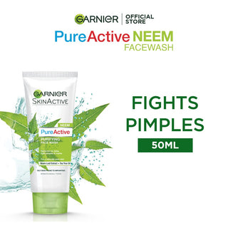 Garnier Skin Naturals Pure Active Neem Purifying Face Wash - 50Ml - AllurebeautypkGarnier Skin Naturals Pure Active Neem Purifying Face Wash - 50Ml