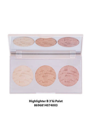 Gabrini Highlighter 3 In 1 Palette B