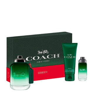 Coach Green For Men Gift Set EDT 100Ml+EDT 15Ml+Shower Gel 100Ml