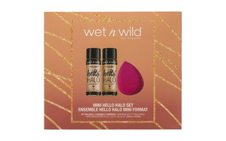 Wet n Wild Mini Hello Halo Set Liquid Highlighter Halo Goodbye 12Ml+HaloGraphic 12Ml+Makeup Sponge - AllurebeautypkWet n Wild Mini Hello Halo Set Liquid Highlighter Halo Goodbye 12Ml+HaloGraphic 12Ml+Makeup Sponge