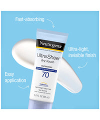 Neutrogena Ultra Sheer Dry Touch Sunscreen SPF70 147Ml - AllurebeautypkNeutrogena Ultra Sheer Dry Touch Sunscreen SPF70 147Ml