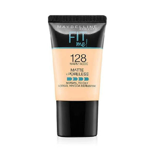 Maybelline Fit Me Foundation Matte and Poreless 18ml Tube 128 Warm Nude