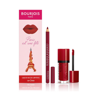 Bourjois Velvet Burnt Red Lips Kit Contour Lip Liner+Rouge Velvet Lipstick