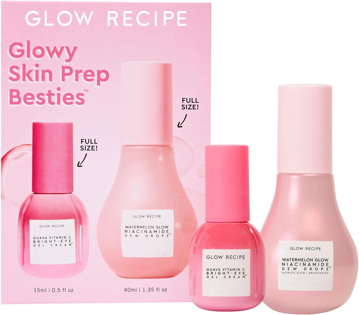 Glow Recipe Glowy Skin Prep Besties Watermelon Glow Niacinamide 40Ml+Eye Cream 15Ml