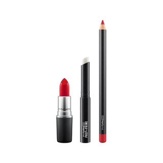 Mac Spring For Red Lips Kit Lip Pencil+Prep Prime Lip+Cremesheen Lipstick