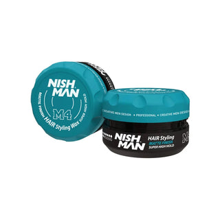 Nishman M4 Matte Finish Hair Styling Wax Super High Hold 100Ml