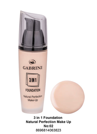 Gabrini 3 In 1 Foundation Natural Perfection Foundation - 02 45Ml
