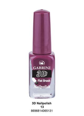 Gabrini 3D Flat Brush Nail Polish (Acik Mavi) # 13