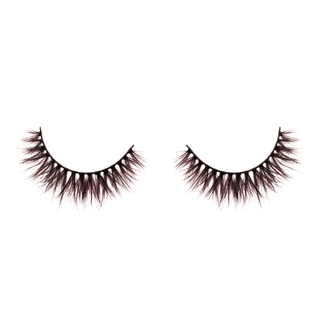 Pair of false eyelashes on a white background
