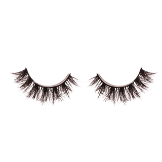 Pair of false eyelashes on a white background