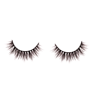 Pair of false eyelashes on a white background