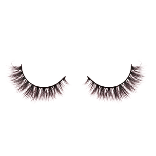 Pair of false eyelashes on a white background