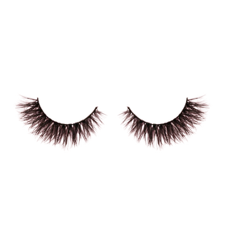 Pair of false eyelashes on a white background