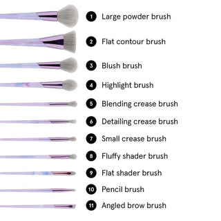 BH Cosmetics Lavender Luxe 11 Pieces Brush Set
