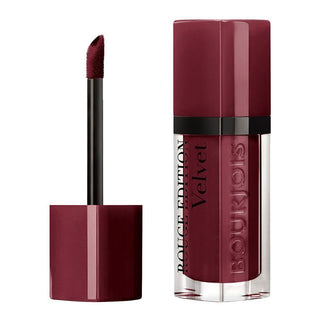 Bourjois Rouge Edition Velvet lipstick with applicator on a white background