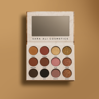 Sara Ali Cosmetic Eye Shadow Palette - Brown Glazed