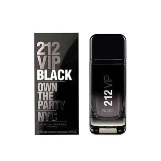 212 VIP Black perfume bottle and packaging on a white background