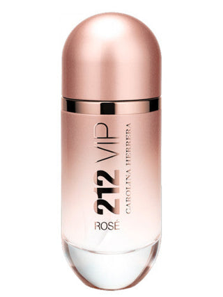 Carolina Herrera 212 Vip Rose perfume bottle on a white background