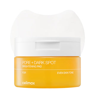 Celimax Pore + Dark Spot Brightening Pad container on a white background