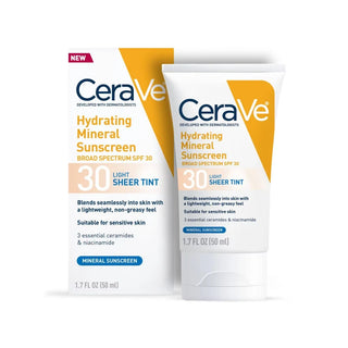 Cerave Hydrating Mineral Sunscreen SPF 30 Face Sheer Tint  50 ML