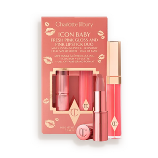 Charlotte Tilbury Icon Baby Kissing Fresh Pink Gloss Hall Of Fame And Lipstick Duo
