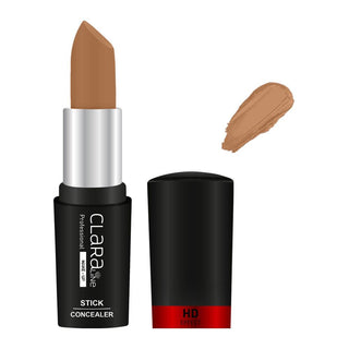 Clara HD professional makeup concealer stick with applicator on a white background