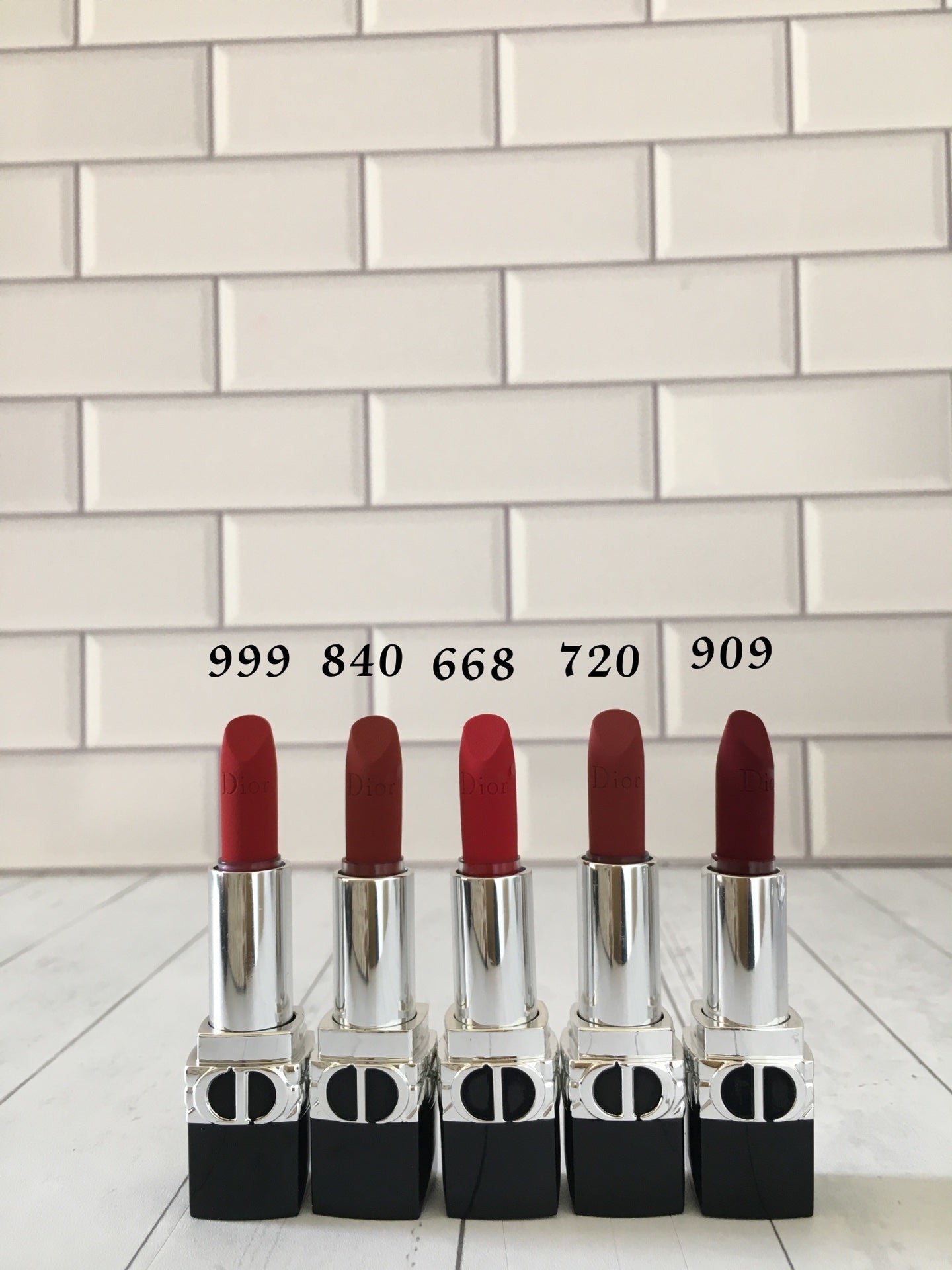 Dior Rouges A Levres Lipstick Set 999 Velvet+668 Glam Velvet+720