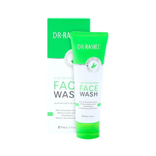 Dr. Rashel face wash tube and box on a white background