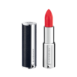 Givenchy lipstick with black and silver case on a white background