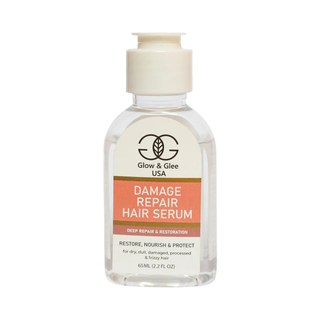Glow & Glee USA Damage Repair Hair Serum bottle on a white background