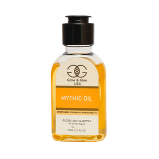 Bottle of Mythic Oil by Glow & Glee USA on a white background