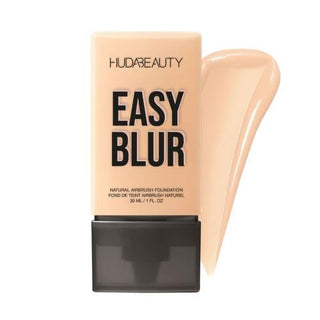 Huda Beauty Easy Blur foundation with packaging on a white background
