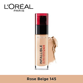 Loreal Infallible Liq Fdt 24h Rose Beige 145. - AllurebeautypkLoreal Infallible Liq Fdt 24h Rose Beige 145.