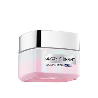 Glycolic-Bright glowing cream jar on a white background