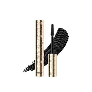 L'Oreal mascara with brush on a white background